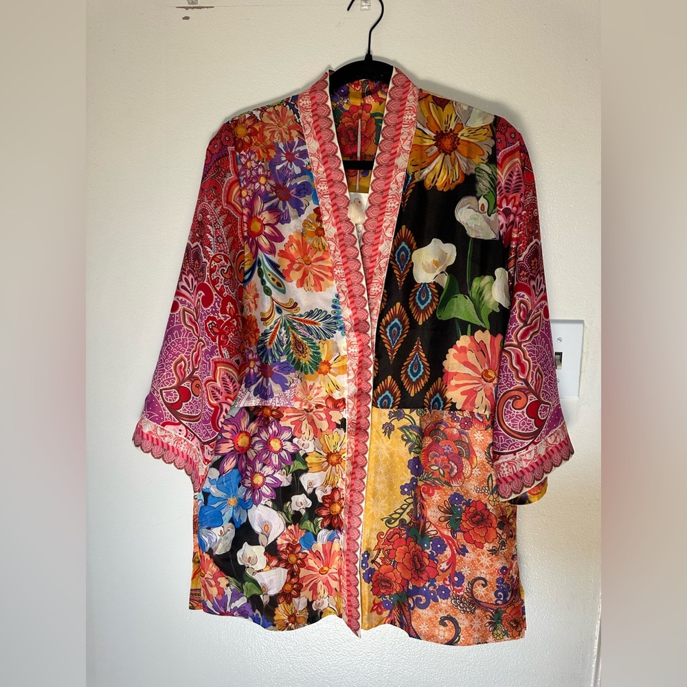 Johnny Was Reversible Silk Kimono